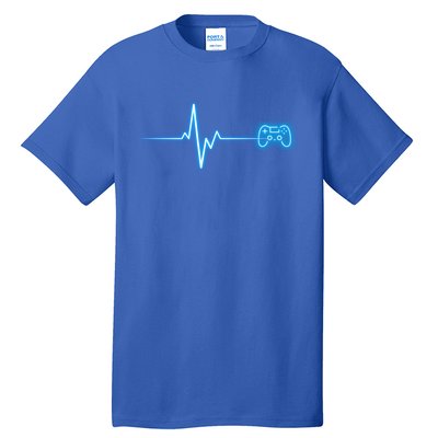 Pop Game Threads Gamer Heartbeat Ps Video Game Controller Gift Tall T-Shirt