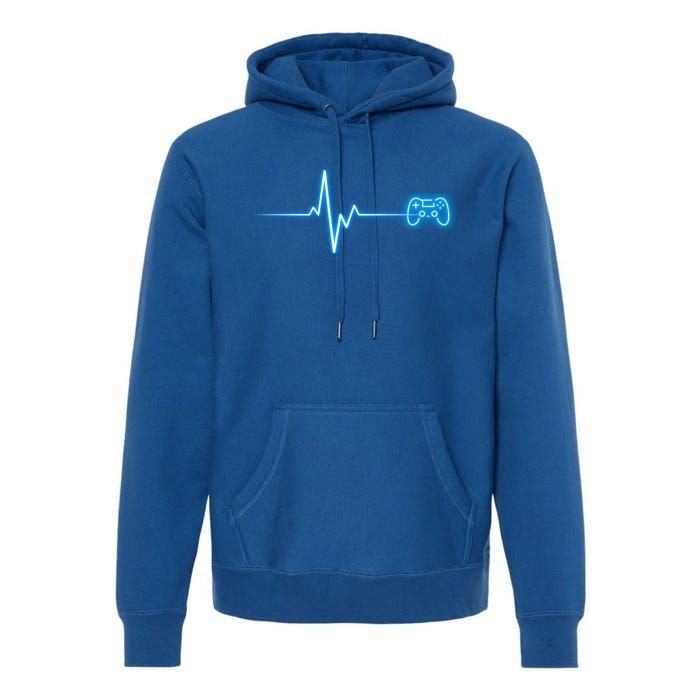 Pop Game Threads Gamer Heartbeat Ps Video Game Controller Gift Premium Hoodie