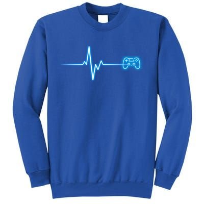 Pop Game Threads Gamer Heartbeat Ps Video Game Controller Gift Tall Sweatshirt