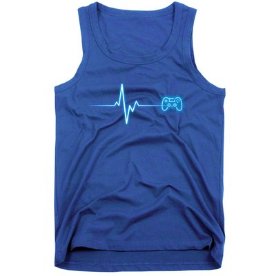 Pop Game Threads Gamer Heartbeat Ps Video Game Controller Gift Tank Top