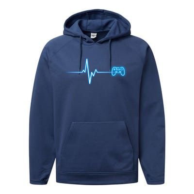 Pop Game Threads Gamer Heartbeat Ps Video Game Controller Gift Performance Fleece Hoodie