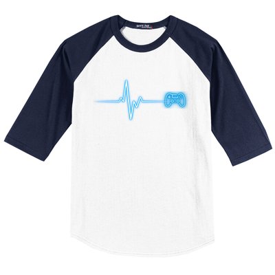 Pop Game Threads Gamer Heartbeat Ps Video Game Controller Gift Baseball Sleeve Shirt