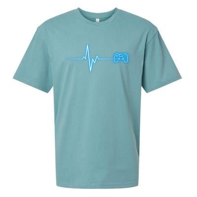 Pop Game Threads Gamer Heartbeat Ps Video Game Controller Gift Sueded Cloud Jersey T-Shirt