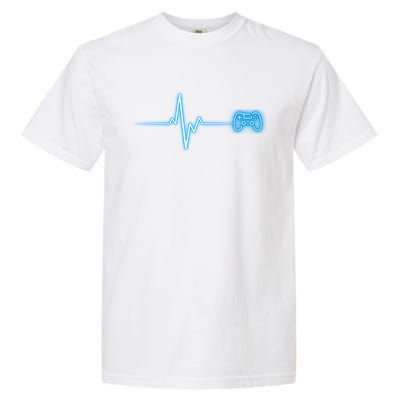 Pop Game Threads Gamer Heartbeat Ps Video Game Controller Gift Garment-Dyed Heavyweight T-Shirt