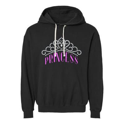 Princess Gift Tiara Crown Jewels Diamond Royalty Monarch Garment-Dyed Fleece Hoodie