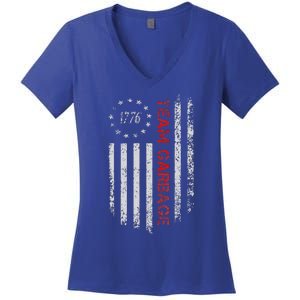 Proud Garbage Trump Supporter Garbage Women's V-Neck T-Shirt