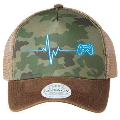 Pop Game Threads Gamer Heartbeat Ps Video Game Controller Cute Gift Legacy Tie Dye Trucker Hat