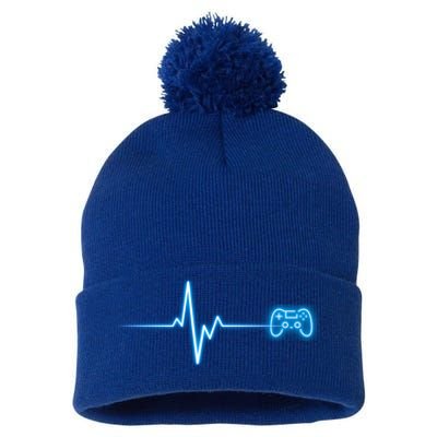 Pop Game Threads Gamer Heartbeat Ps Video Game Controller Cute Gift Pom Pom 12in Knit Beanie