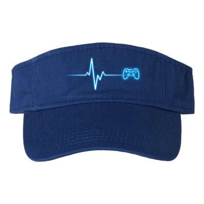 Pop Game Threads Gamer Heartbeat Ps Video Game Controller Cute Gift Valucap Bio-Washed Visor