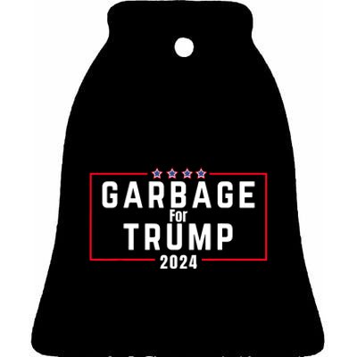 Proud Garbage Trump Garbage Supporter For Garbage Trump Ceramic Bell Ornament