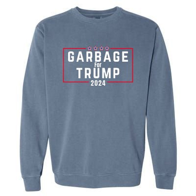 Proud Garbage Trump Garbage Supporter For Garbage Trump Garment-Dyed Sweatshirt