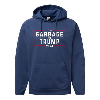 Proud Garbage Trump Garbage Supporter For Garbage Trump Performance Fleece Hoodie