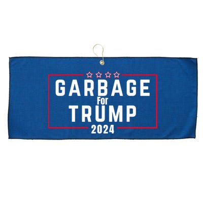 Proud Garbage Trump Garbage Supporter For Garbage Trump Large Microfiber Waffle Golf Towel