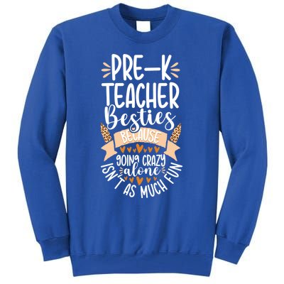 Prefunny Giftk Teacher Besties Appreciation Preschool Leopard Gift Tall Sweatshirt