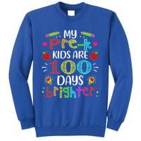 Precute Giftk Teacher 100 Days Brighter 100th Day Of School Gift Cute Gift Sweatshirt