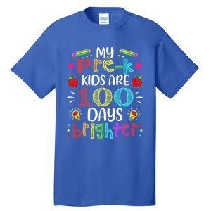 Precute Giftk Teacher 100 Days Brighter 100th Day Of School Gift Cute Gift Tall T-Shirt