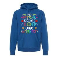 Precute Giftk Teacher 100 Days Brighter 100th Day Of School Gift Cute Gift Premium Hoodie