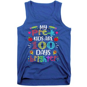 Precute Giftk Teacher 100 Days Brighter 100th Day Of School Gift Cute Gift Tank Top