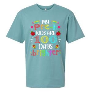 Precute Giftk Teacher 100 Days Brighter 100th Day Of School Gift Cute Gift Sueded Cloud Jersey T-Shirt