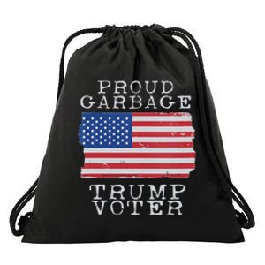 Proud Garbage Trump Voter Garbage For Trump 2024 Drawstring Bag