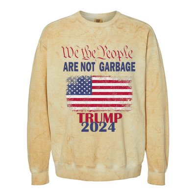 Proud Garbage Trump Supporter We The People Are Not Garbage Colorblast Crewneck Sweatshirt