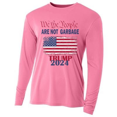 Proud Garbage Trump Supporter We The People Are Not Garbage Cooling Performance Long Sleeve Crew