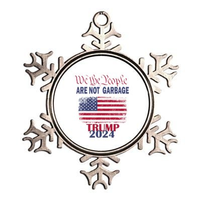 Proud Garbage Trump Supporter We The People Are Not Garbage Metallic Star Ornament