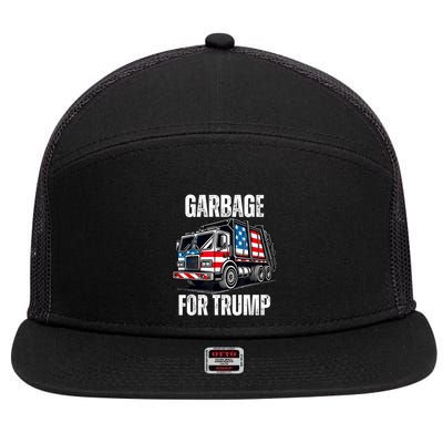 Proud Garbage Trump Supporter Garbage For Trump Supporter 7 Panel Mesh Trucker Snapback Hat