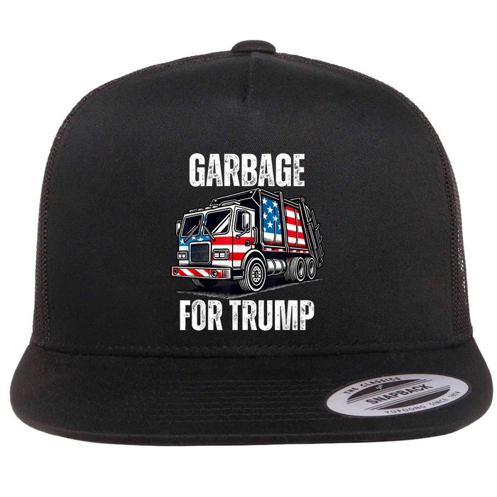 Proud Garbage Trump Supporter Garbage For Trump Supporter Flatbill Hat