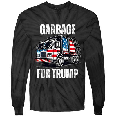 Proud Garbage Trump Supporter Garbage For Trump Supporter Tie-Dye Long Sleeve Shirt
