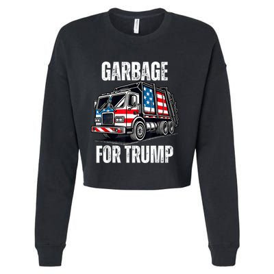 Proud Garbage Trump Supporter Garbage For Trump Supporter Cropped Pullover Crew