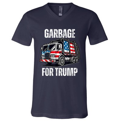 Proud Garbage Trump Supporter Garbage For Trump Supporter V-Neck T-Shirt