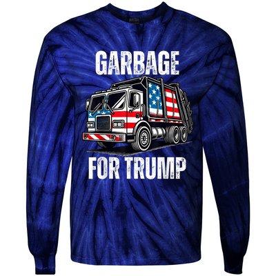 Proud Garbage Trump Supporter Garbage For Trump Supporter Tie-Dye Long Sleeve Shirt