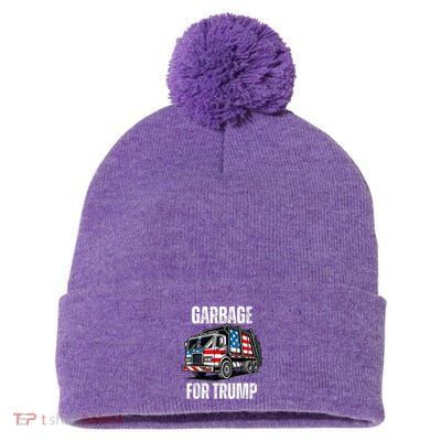 Proud Garbage Trump Supporter Garbage For Trump Supporter Pom Pom 12in Knit Beanie