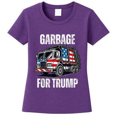 Proud Garbage Trump Supporter Garbage For Trump Supporter Womens T-Shirt