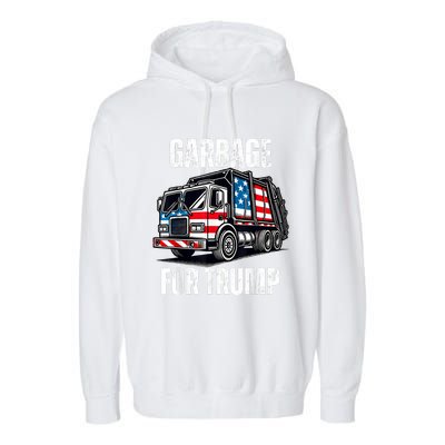 Proud Garbage Trump Supporter Garbage For Trump Supporter Garment-Dyed Fleece Hoodie