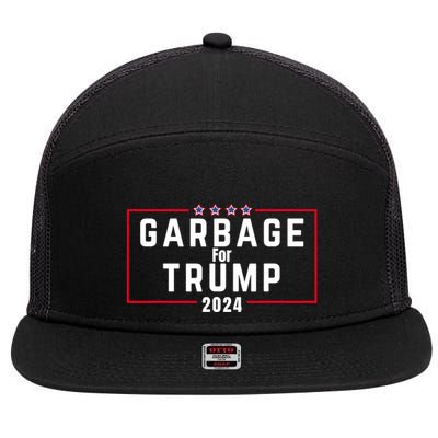 Proud Garbage Trump Garbage Supporter For Garbage Trump 7 Panel Mesh Trucker Snapback Hat