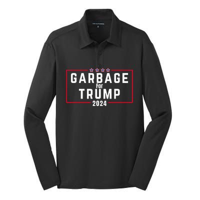 Proud Garbage Trump Garbage Supporter For Garbage Trump Silk Touch Performance Long Sleeve Polo