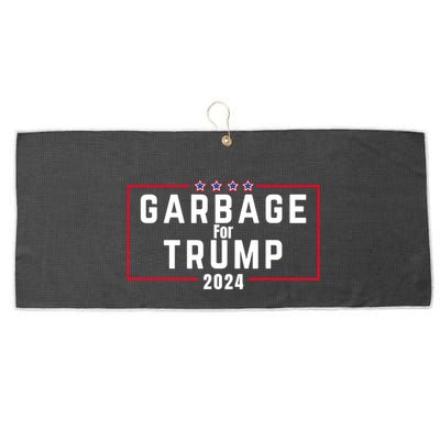 Proud Garbage Trump Garbage Supporter For Garbage Trump Large Microfiber Waffle Golf Towel