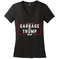 Proud Garbage Trump Garbage Supporter For Garbage Trump Women's V-Neck T-Shirt
