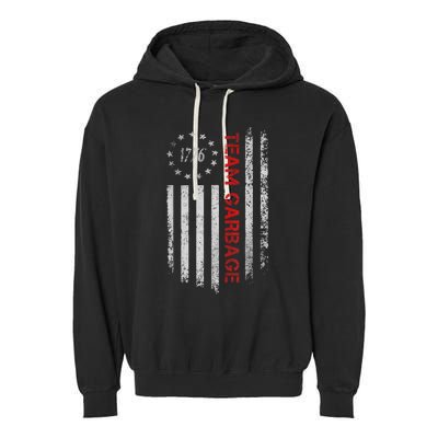 Proud Garbage Trump Supporter Garbage For Trump Supporter Garment-Dyed Fleece Hoodie