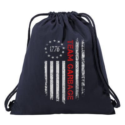 Proud Garbage Trump Supporter Garbage For Trump Supporter Drawstring Bag