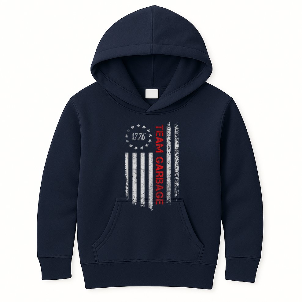 Proud Garbage Trump Supporter Garbage For Trump Supporter Kids Hoodie