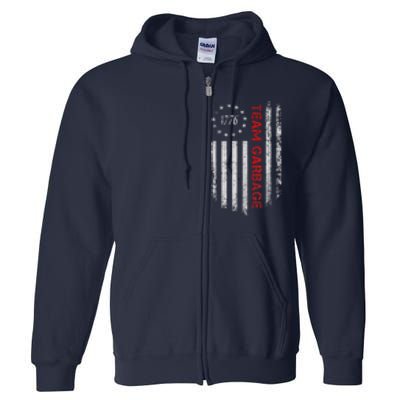 Proud Garbage Trump Supporter Garbage For Trump Supporter Full Zip Hoodie