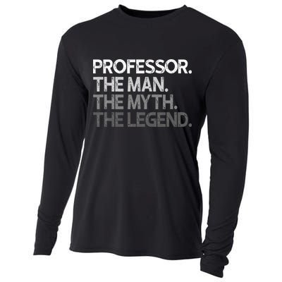 Professor Gift The Man Myth Legend Cooling Performance Long Sleeve Crew