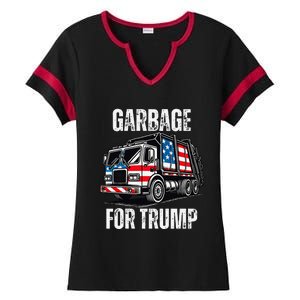 Proud Garbage Trump Supporter Garbage For Trump Supporter Ladies Halftime Notch Neck Tee