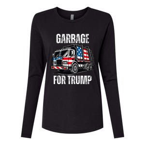 Proud Garbage Trump Supporter Garbage For Trump Supporter Womens Cotton Relaxed Long Sleeve T-Shirt