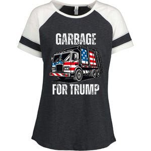 Proud Garbage Trump Supporter Garbage For Trump Supporter Enza Ladies Jersey Colorblock Tee