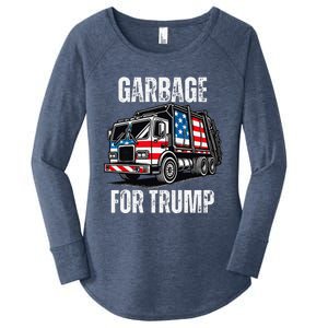 Proud Garbage Trump Supporter Garbage For Trump Supporter Women's Perfect Tri Tunic Long Sleeve Shirt