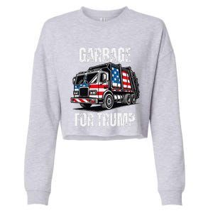 Proud Garbage Trump Supporter Garbage For Trump Supporter Cropped Pullover Crew